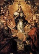unknow artist Virgin of the Immaculate Conception with Sts Andrew and John the Baptist oil painting on canvas